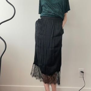 Zara Silky Lace Skirt